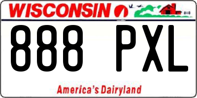 WI license plate 888PXL