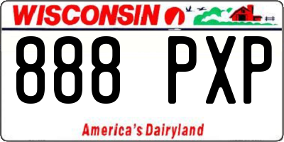 WI license plate 888PXP