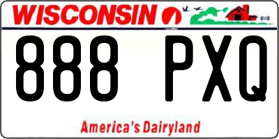 WI license plate 888PXQ