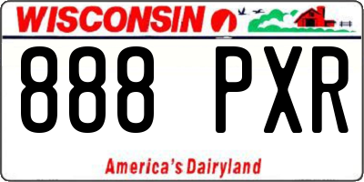 WI license plate 888PXR