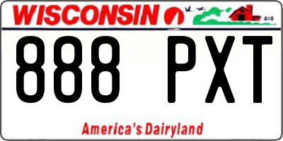 WI license plate 888PXT