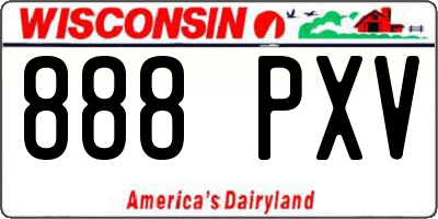 WI license plate 888PXV