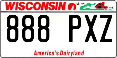 WI license plate 888PXZ