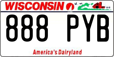 WI license plate 888PYB