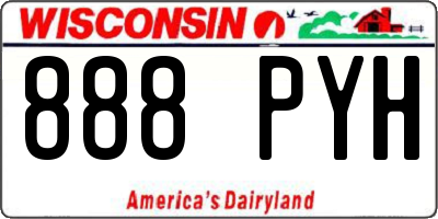 WI license plate 888PYH