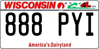 WI license plate 888PYI