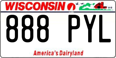 WI license plate 888PYL