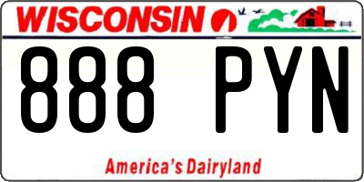 WI license plate 888PYN