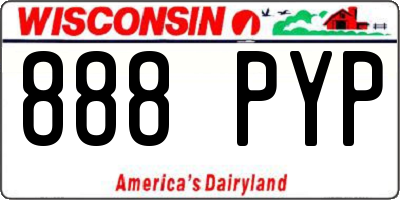 WI license plate 888PYP