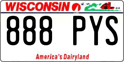 WI license plate 888PYS