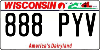 WI license plate 888PYV