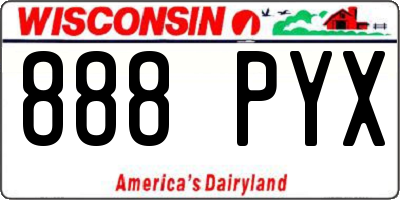 WI license plate 888PYX