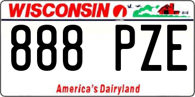 WI license plate 888PZE