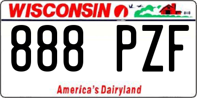 WI license plate 888PZF