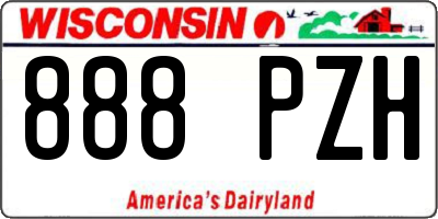 WI license plate 888PZH