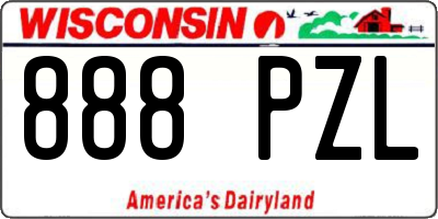 WI license plate 888PZL