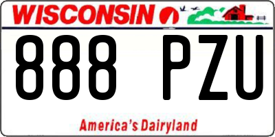 WI license plate 888PZU