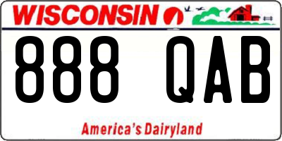 WI license plate 888QAB