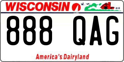 WI license plate 888QAG