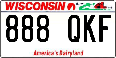 WI license plate 888QKF