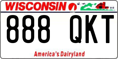 WI license plate 888QKT