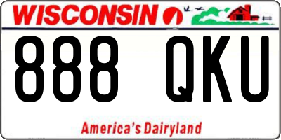 WI license plate 888QKU