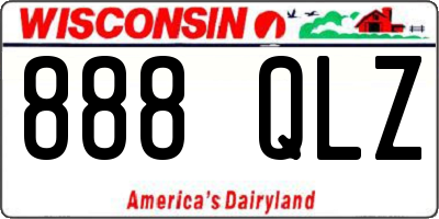 WI license plate 888QLZ
