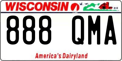 WI license plate 888QMA