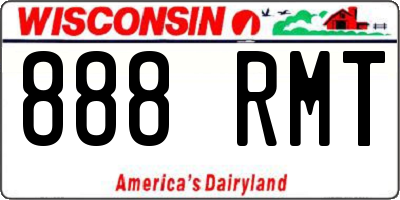 WI license plate 888RMT