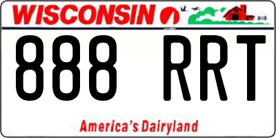 WI license plate 888RRT