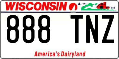 WI license plate 888TNZ