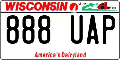 WI license plate 888UAP