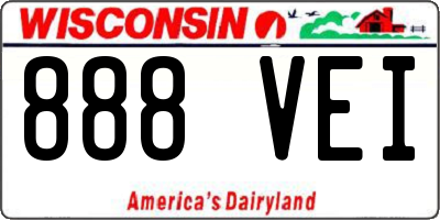 WI license plate 888VEI