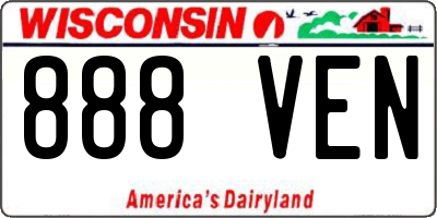 WI license plate 888VEN