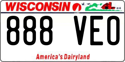 WI license plate 888VEO