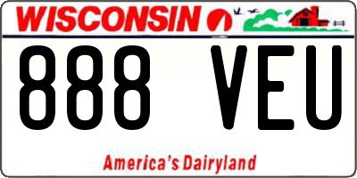 WI license plate 888VEU