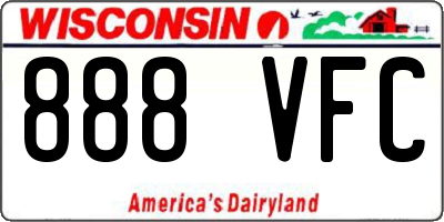 WI license plate 888VFC