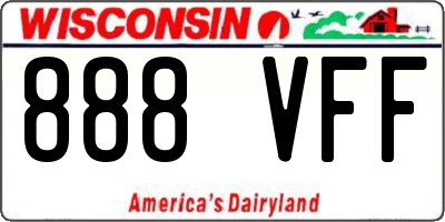 WI license plate 888VFF