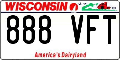 WI license plate 888VFT