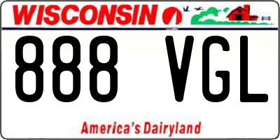 WI license plate 888VGL