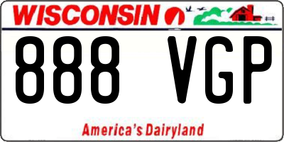 WI license plate 888VGP