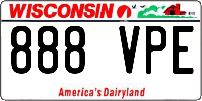 WI license plate 888VPE