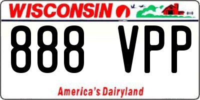 WI license plate 888VPP