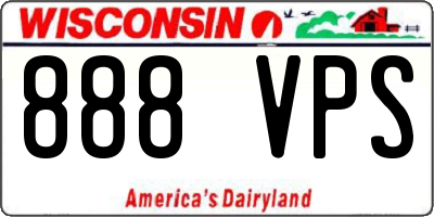 WI license plate 888VPS