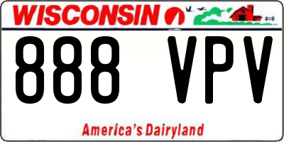 WI license plate 888VPV