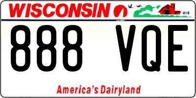 WI license plate 888VQE