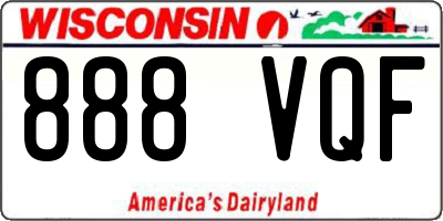 WI license plate 888VQF