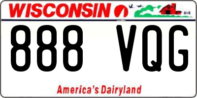 WI license plate 888VQG