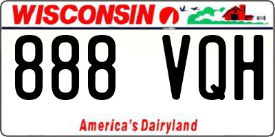 WI license plate 888VQH