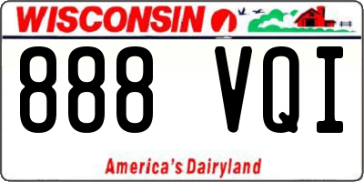 WI license plate 888VQI